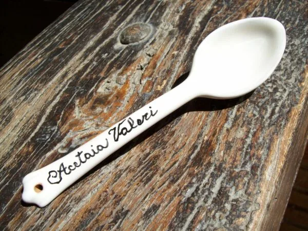 Ceramic balsamic vinegar spoon