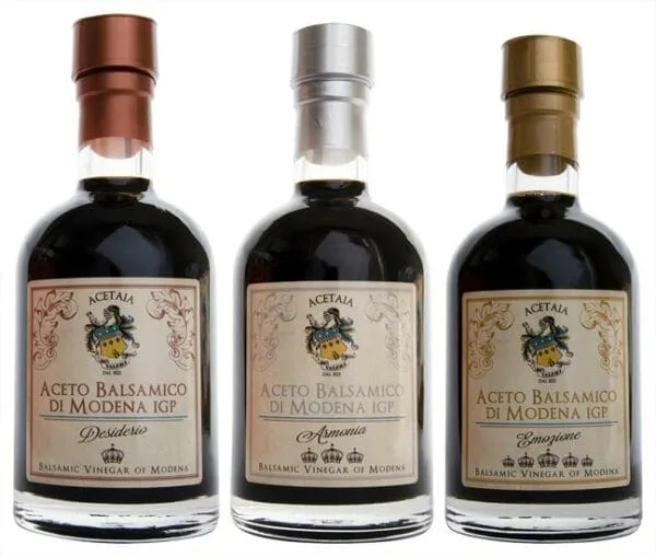 Tris Balsamic Vinegar Modena IGP Acetaia Valeri