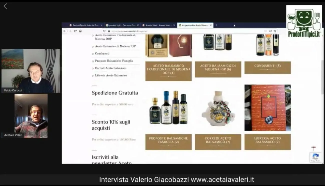 Aceto Balsamico Valeri su Prodotti Tipici