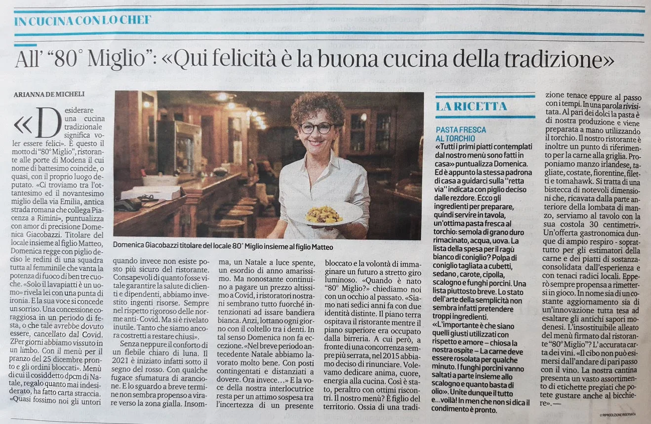 Ristorante tipico modenese 80° miglio